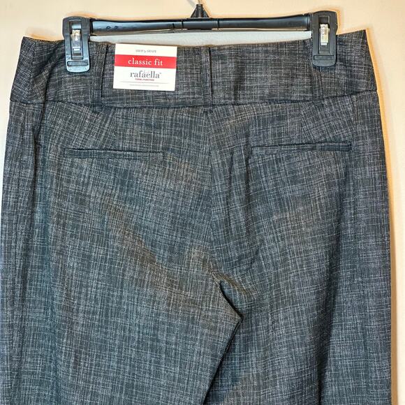 NWT Rafaella Mottled Charcoal Gray Classic Fit Dress Pants Womens Size 8 Career - Picture 5 of 16